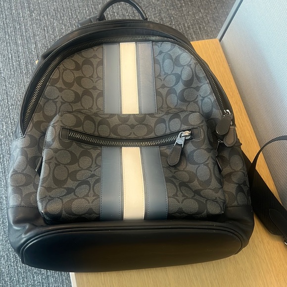 Backpack-Coach Men’s West Backpack In Signature Canvas EUC-very clean ha…